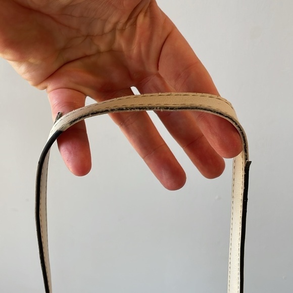 Nanette Lepore cream color purse with straw weave detail - Picture 7 of 9